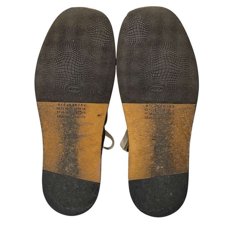 Maison Margiela 22 キャンバスレザーレースアッププラットフォームシューズ フラット ブーツ スニーカー 靴 クツ メゾンマルジェラ メンズ