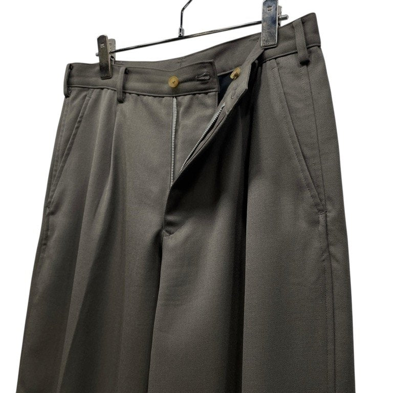 Y's for men オールドギャバジン裾アジャスター1タックワイドテーパードパンツ アーミーギャバジン スラックス トラウザーズ Archive 70s 80s Yohji Yamamoto Pour Homme ヨウジヤマモトプールオム ワイズフォーメン メンズ