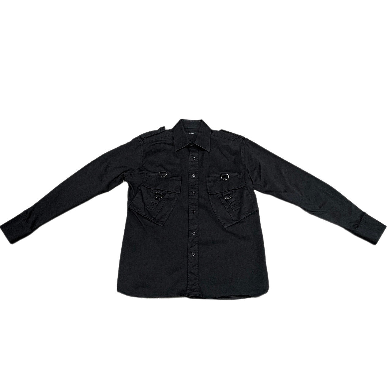 GUCCI by TOM FORD 02SS CARGO RING SHIRT カーゴリングダブルベローズポケットシャツ ブラウス トップス Archive グッチ トムフォード メンズ