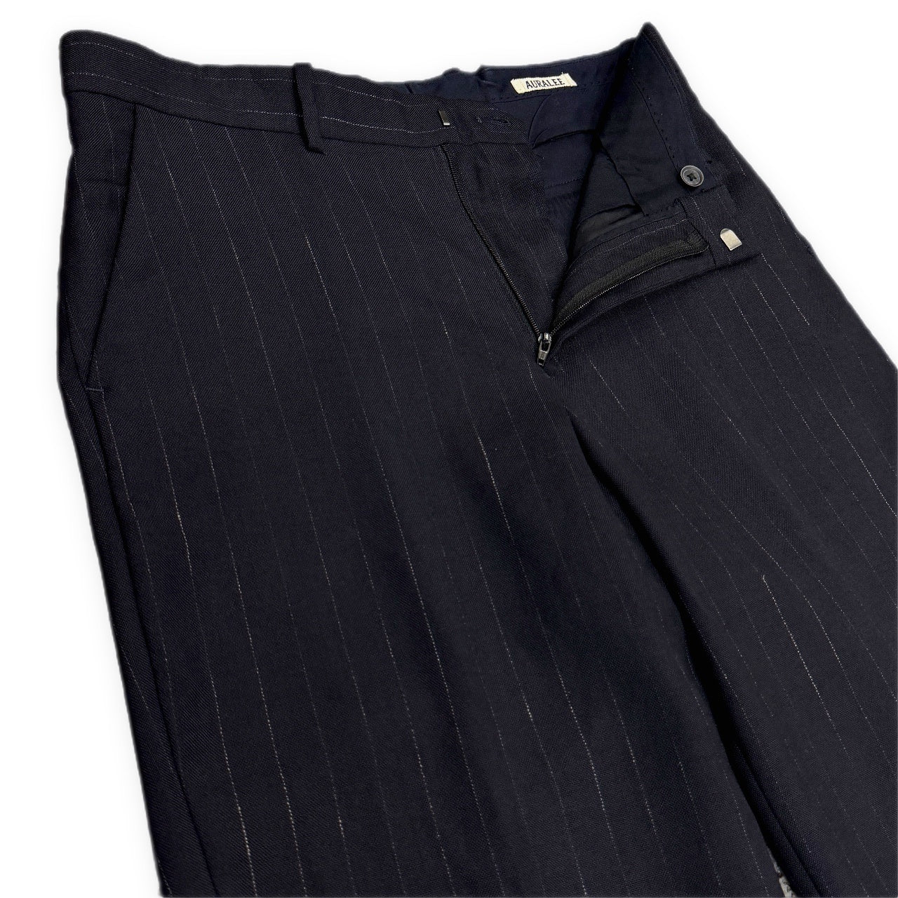 AURALEE 20SS WOOL CUPRA LINEN CLOTH SLACKS ウールキュプラリネンクロススラックス ストライプ パンツ トラウザーズ A20SP02CL オーラリー メンズ