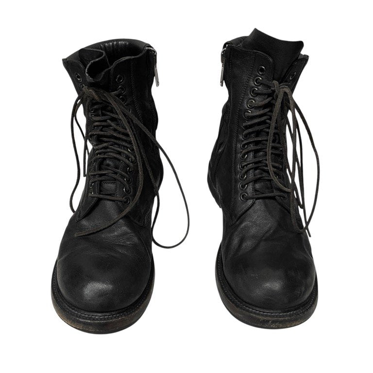 Rick Owens サイドジップレースアップレザーコンバットブーツ シャークソール シューズ 編み上げ 靴 クツ スニーカー 42 リックオウエンス メンズ