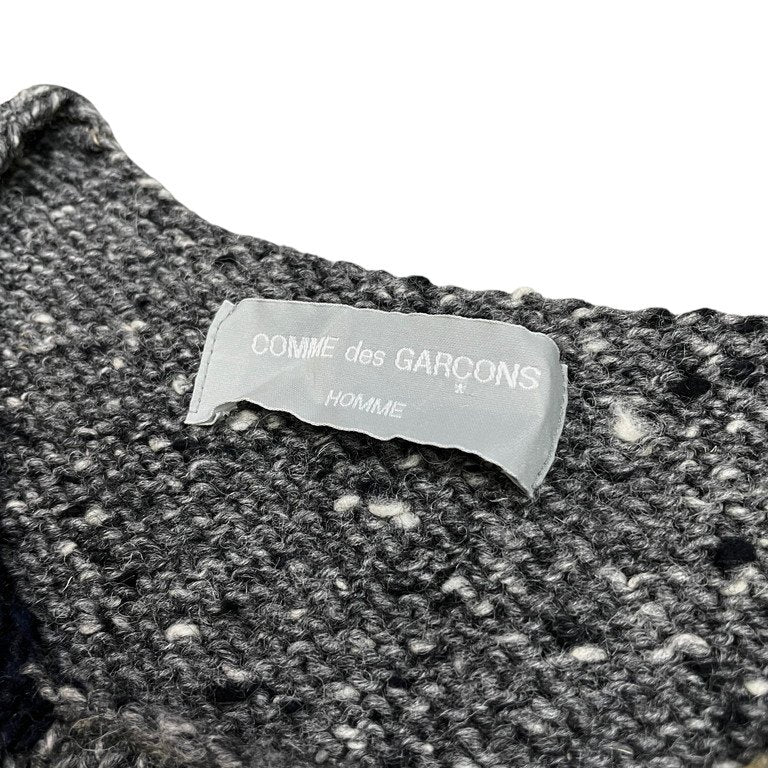 COMME des GARCONS HOMME 97AW ブロックチェック切替ミドルゲージウールニットセーター Archive 90s 田中オム 田中啓一 トップス コムデギャルソンオム メンズ