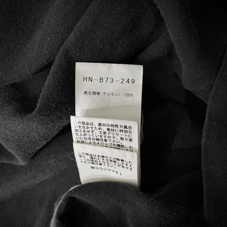 Yohji Yamamoto Pour Homme 20SS アシンメトリーカラースクエアカットテンセルローンシャツ ブラウス トップス ヨウジヤマモトプールオム メンズ