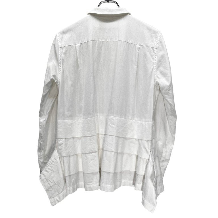 COMME des GARCONS 17SS コットン裾変形フリルシャツ ブラウス Archive invisible clothing 見えない服期
