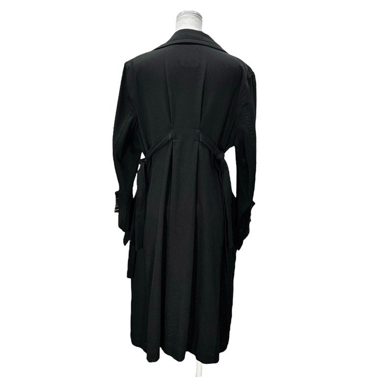 LIMI feu コットンサージダブルバックベルトロングコート ダブルブレスト ジャケット ブルゾン アウター Yohji Yamamoto リミフゥ ヨウジヤマモト レディース