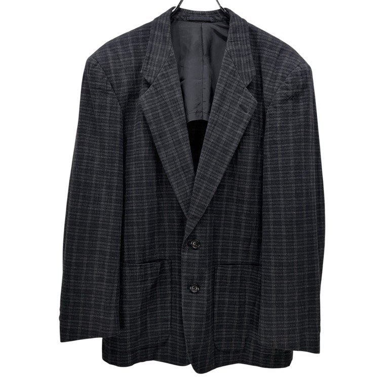 COMME des GARCONS HOMME 皺加工コットン2Bチェックテーラードジャケット Archive 80s 90s シワ CdG ブレザー アウター コムデギャルソンオム メンズ