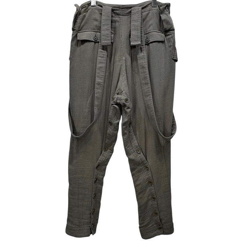 Yohji Yamamoto Pour Homme 08SS コットンガーゼサスペンダージョッパーズパンツ Archive 敗残兵期 多釦 ボトムス ミリタリー アーミー ヨウジヤマモトプールオム メンズ