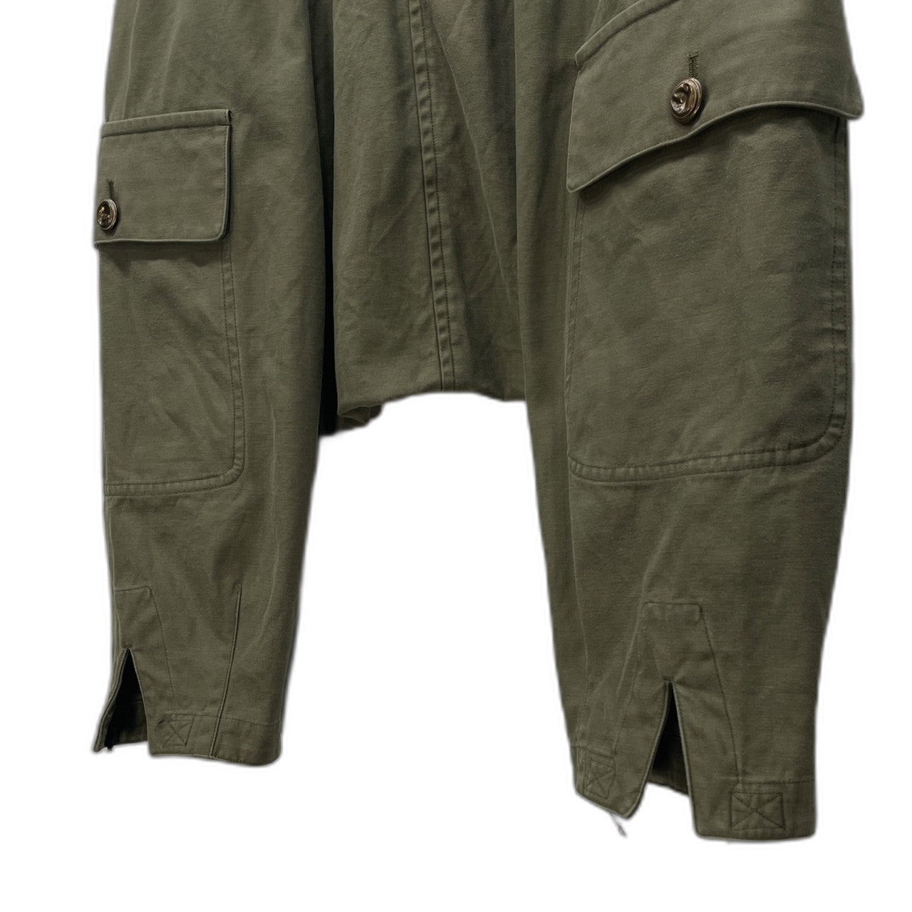 COMME des GARCONS HOMME PLUS 15SS メタルボタンサルエルクロップドカーゴパンツ ボトムス ミリタリー アーミー Archive ソルジャーオブピース soldier of peace 反戦 コムデギャルソンオムプリュス メンズ