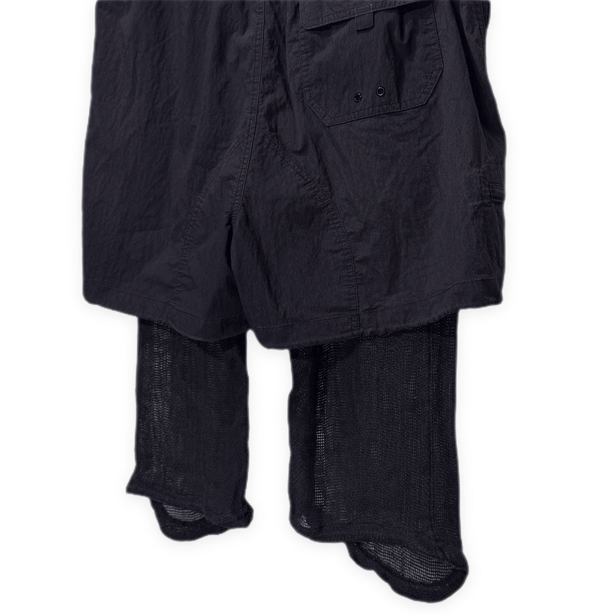 MIHARA YASUHIRO メッシュリネンレイヤードコットンナイロンハーフパンツ ショーツ ショート ボトムス ミハラヤスヒロ メンズ