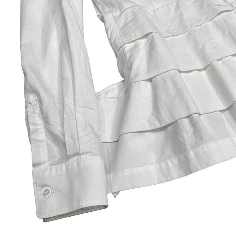 COMME des GARCONS 17SS コットン裾変形フリルシャツ ブラウス Archive invisible clothing 見えない服期