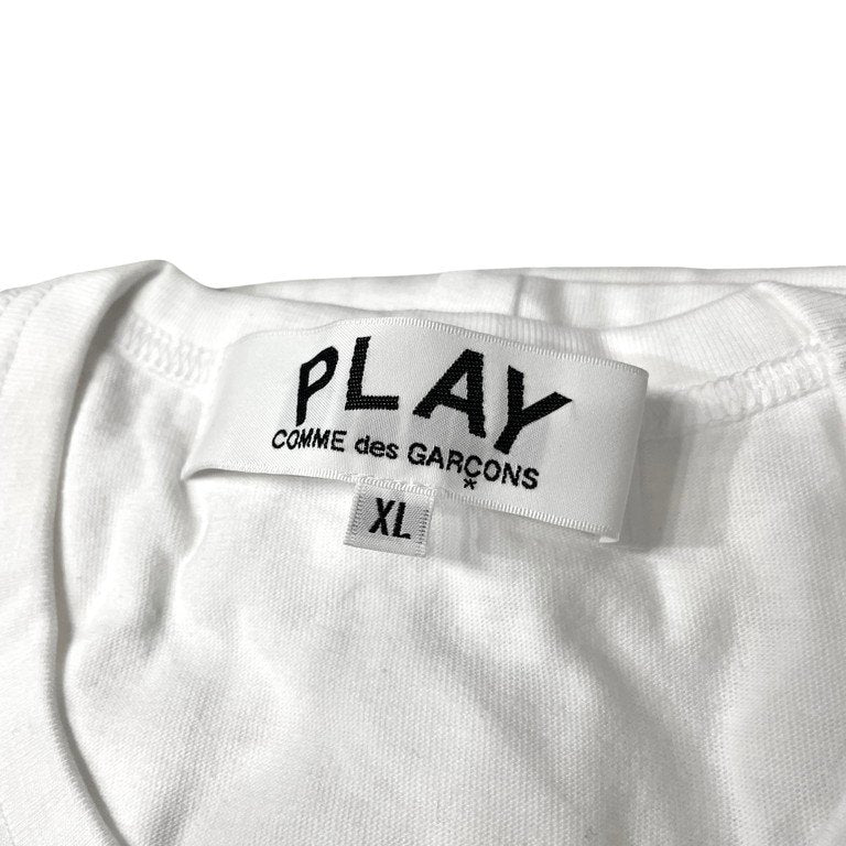 PLAY COMME des GARCONS ハートロゴプリントクルーネックワッペンTシャツ カットソー Tee T-shirt トップス 未使用 半袖 プレイ コムデギャルソン メンズ レディース ユニセックス