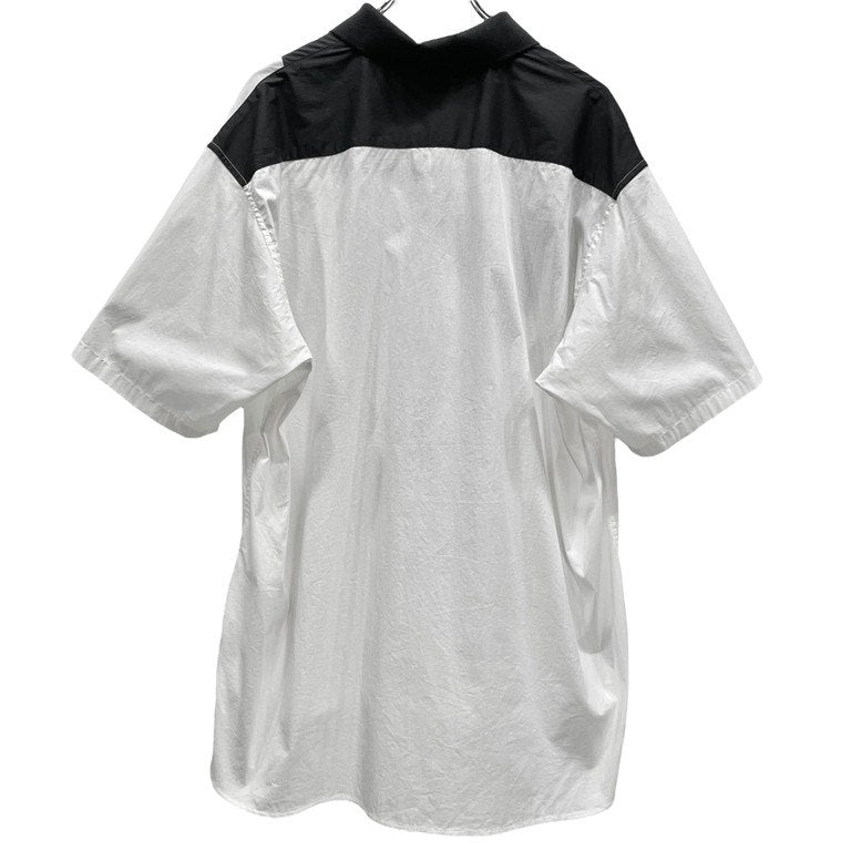 Y-3 20SS M SWM WOVEN POLO ブロード切替プルオーバーツートーンジップシャツ 半袖 トップス ブラウス Yohji Yamamoto adidas ヨウジヤマモト アディダス ワイスリー メンズ レディース ユニセックス