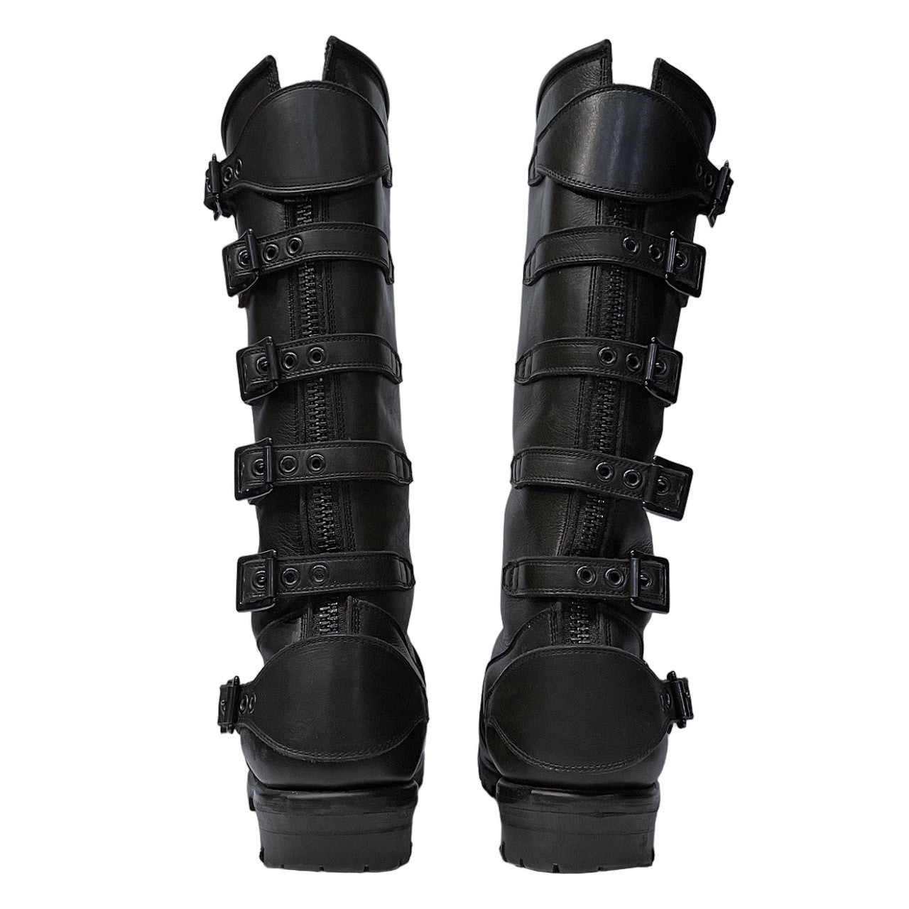 blackmeans レザー6連バックルバックジップロングブーツ シューズ 靴 クツ 27.5cm 未使用 ブラックミーンズ メンズ