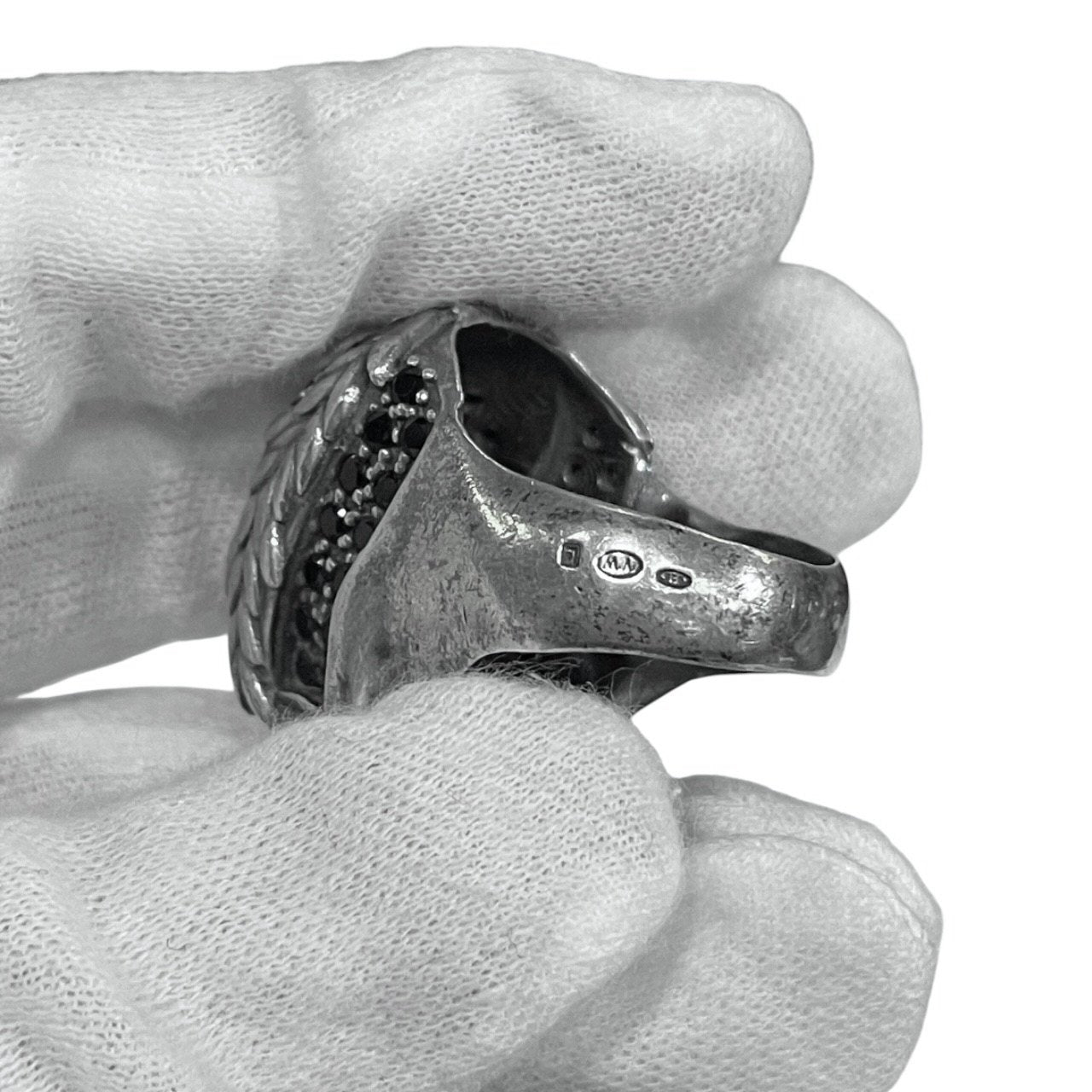 Vivienne Westwood 16AW NEW SKULL RING スワロフスキー装飾ニュースカルリング 骸骨 ドクロ 指輪 アクセサリー シルバー 925 約16号 定価77,760円 ヴィヴィアンウエストウッド メンズ レディース ユニセックス