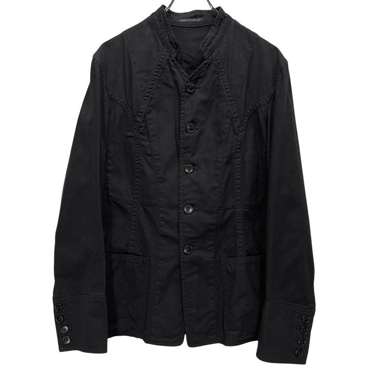 Yohji Yamamoto Pour Homme 12SS ライトキャンバス変形パターンパッチワークスタンドカラージャケット 袴期 テーラード コート アウター Archive キュビズム ヨウジヤマモトプールオム メンズ