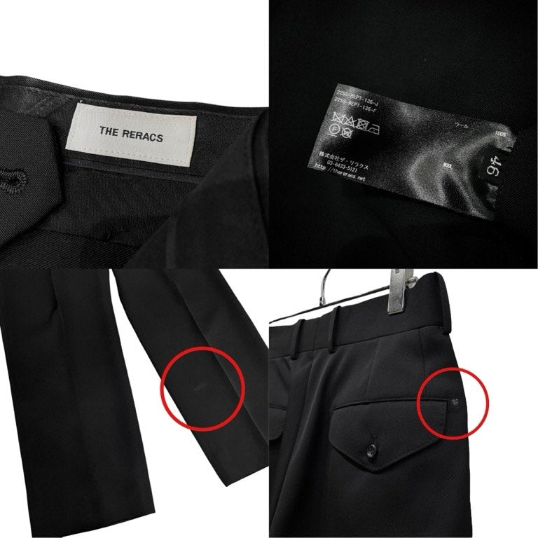THE RERACS 22SS Edition別注 ウールギャバジンストレートシルエットスラックス パンツ トラウザーズ ボトムス ザ・リラクス メンズ
