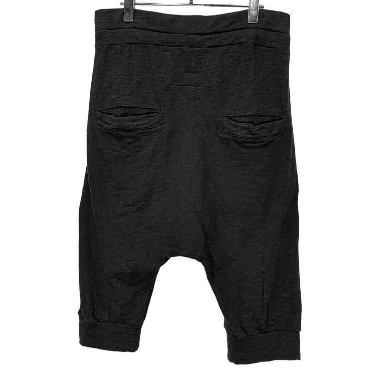 thom/krom コットンジャージーレイヤードカットオフサルエルイージーハーフパンツ ショーツ ボトムス 裾リブ ドローストリング