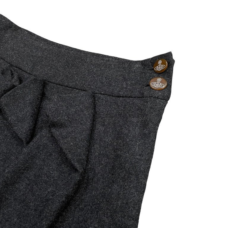 Vivienne Westwood RED LABEL ウールフランネル変形タックミニスカート Archive 90s 00s オリゾンティ パンツ ボトムス ヴィヴィアンウエストウッド レッドレーベル レディース