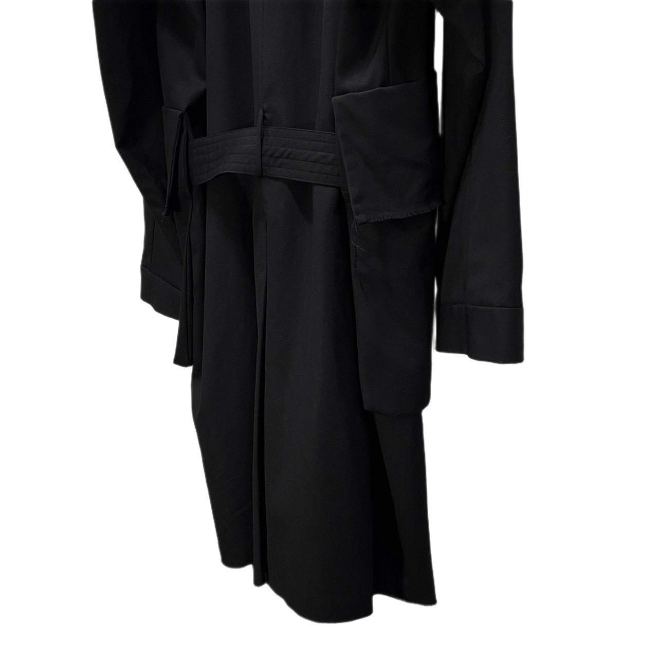 The Viridi-anne 18AW ウールギャバジンカットオフベルテッドロングコート ジャケット フード 定価94,600円 VI-2942-06 ザ ヴィリジアン メンズ