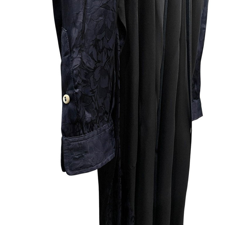 Andreas Kronthaler for Vivienne Westwood 21AW 花柄ジャカード切替ネックドローストリングシャーリングシルクロングワンピース 国内極少入荷 レア アンドレアスクロンターラー フォー ヴィヴィアンウエストウッド レディース