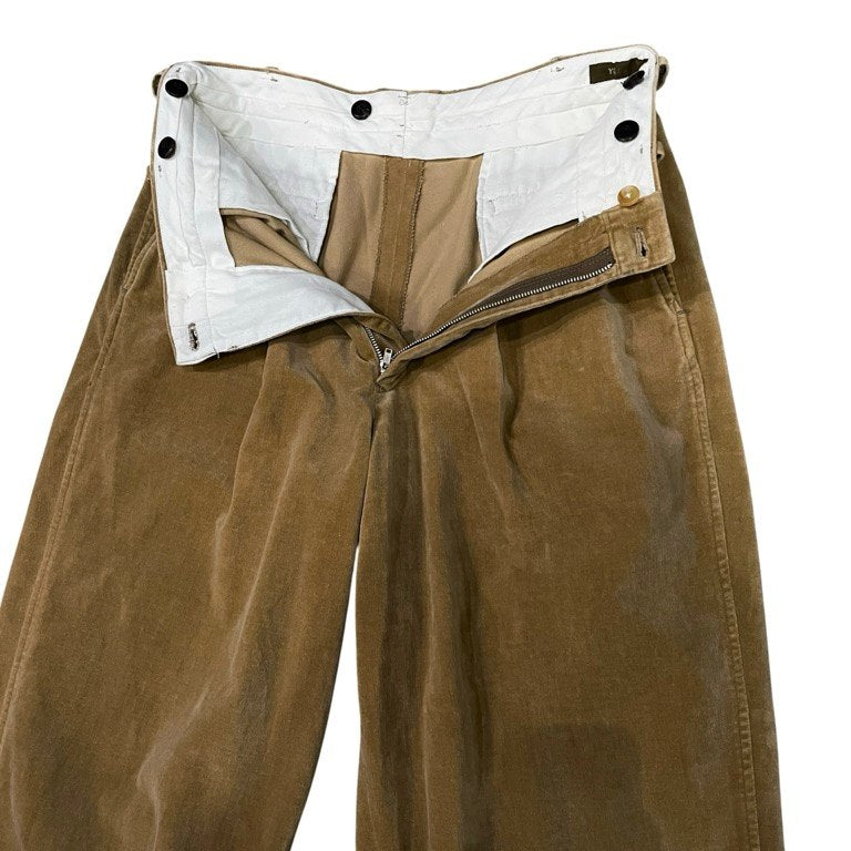 Y's for men コットンベロアダブルウォッチポケット2タックワイドテーパードパンツ トラウザーズ スラックス ボトムス Archive 90s Yohji Yamamoto Pour Homme ワイズフォーメン ヨウジヤマモトプールオム メンズ