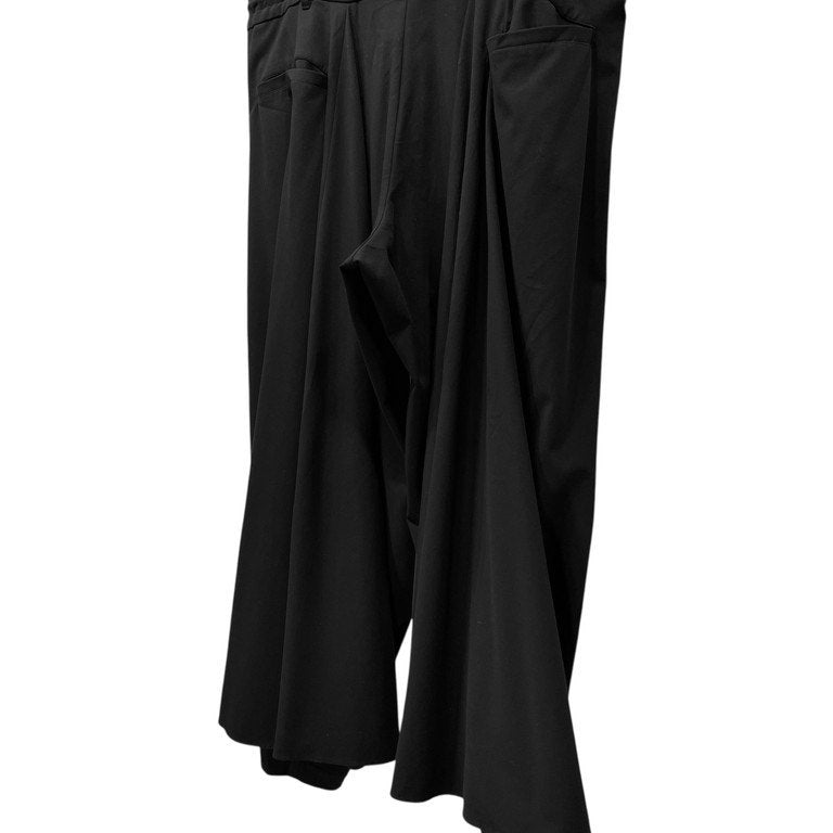 S'YTE Yohji Yamamoto ポリエステルレーヨンギャバジンフレアシームカラスパンツ 名作 Archive ドローストリング イージー ボトムス サイト ヨウジヤマモト Pour Homme プールオム メンズ レディース ユニセックス