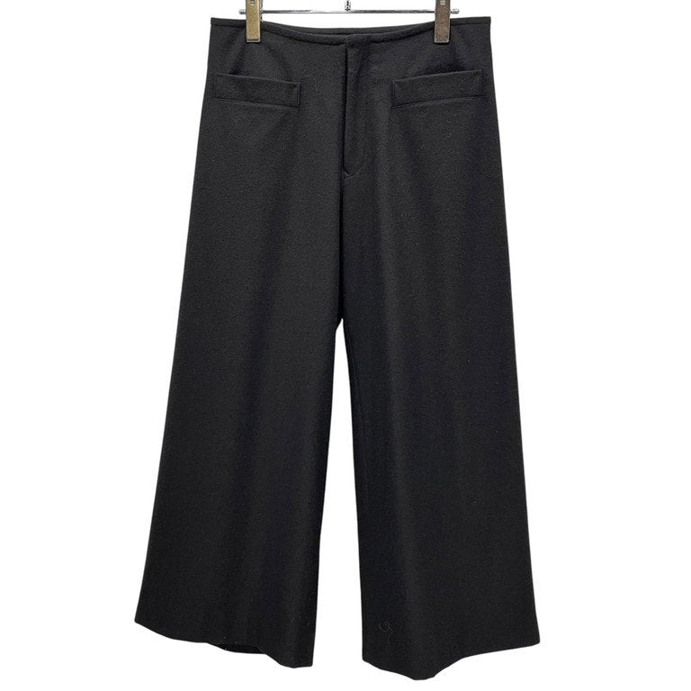 Yohji Yamamoto +NOIR ウールフランネルデザインポケットストレートワイドパンツ Archive ボトムス Femme Y's ヨウジヤマモトプリュスノアール ファム ワイズ レディース