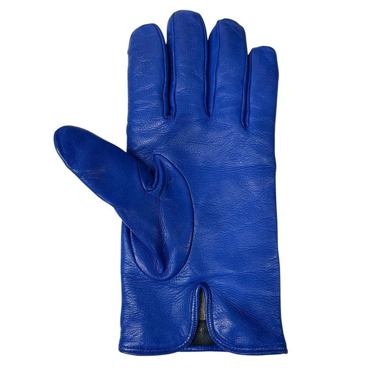 Omar Afridi 24AW CURVED GLOVES ROYAL ラムレザーカシミヤライニングロイヤルブルーグローブ 手袋 カシミア 服飾小物 雑貨 定価35,200円 オマールアフリディ メンズ レディース ユニセックス