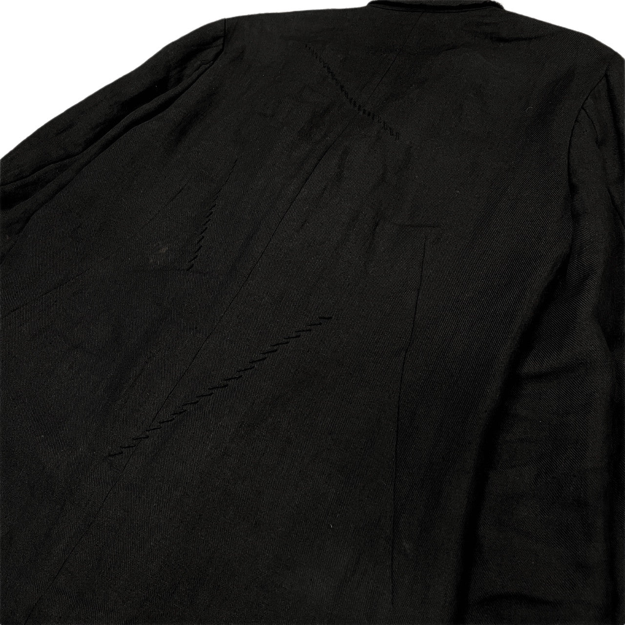 Yohji Yamamoto Pour Homme 22SS 3重レイヤードアシンメトリーカットオフリバーシブルジャケット 3BJ三重裁断 裁ち切り ブルゾン コート アウター HG-J09-800 リネン レーヨン コットン 定価200,200円 ヨウジヤマモトプールオム