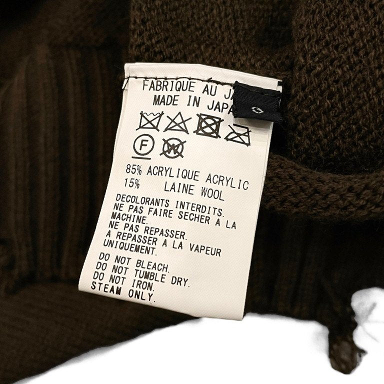 S'YTE Yohji Yamamoto 7G BULKY WOOL DAMAGE V NECK PULLOVER ミドルゲージVネックダメージニットセーター カットオフ トップス UM-K48-613 サイト ヨウジヤマモト メンズ レディース ユニセックス