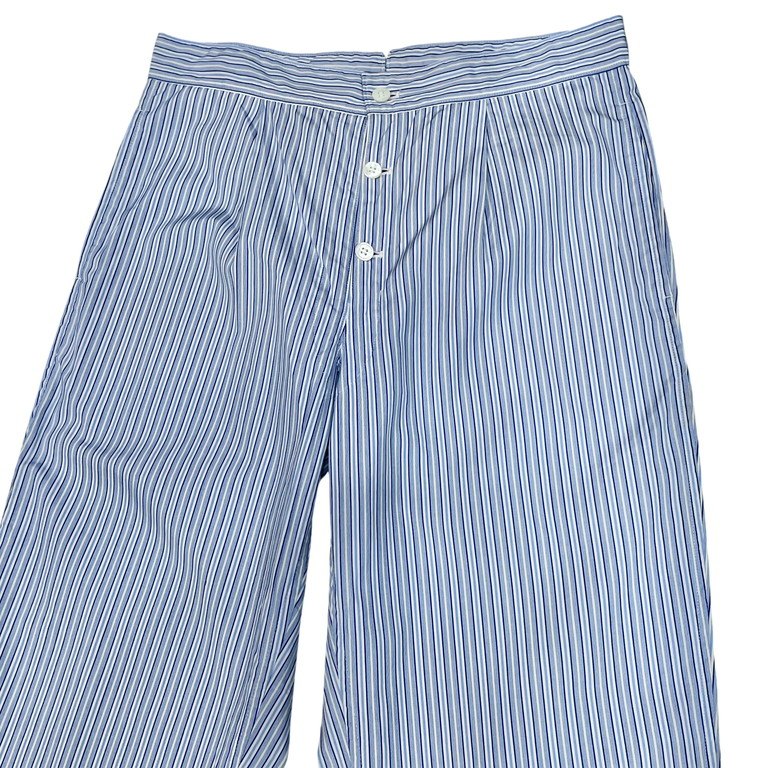 COMME des GARCONS HOMME PLUS 05SS ストライプコットンブロードレースアップシンチバックパンツ Archive Pink Panther ピンクパンサー期 ピンクのメガネ越しに見える世界 LOOK21 LOOK24 コムデギャルソンオムプリュス メンズ