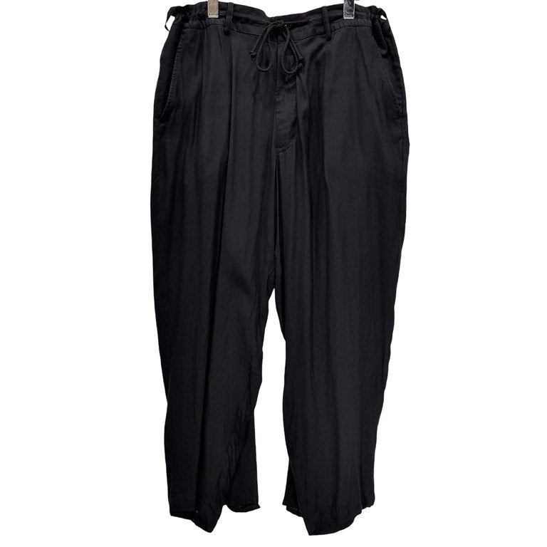 S'YTE Yohji Yamamoto テンセルビエラバックフレアシームカラスパンツ 名作 Archive ドローストリング イージー ボトムス サイト ヨウジヤマモト Pour Homme プールオム メンズ レディース ユニセックス