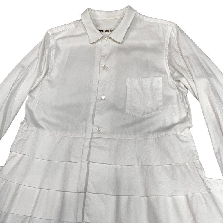 COMME des GARCONS 17SS コットン裾変形フリルシャツ ブラウス Archive invisible clothing 見えない服期