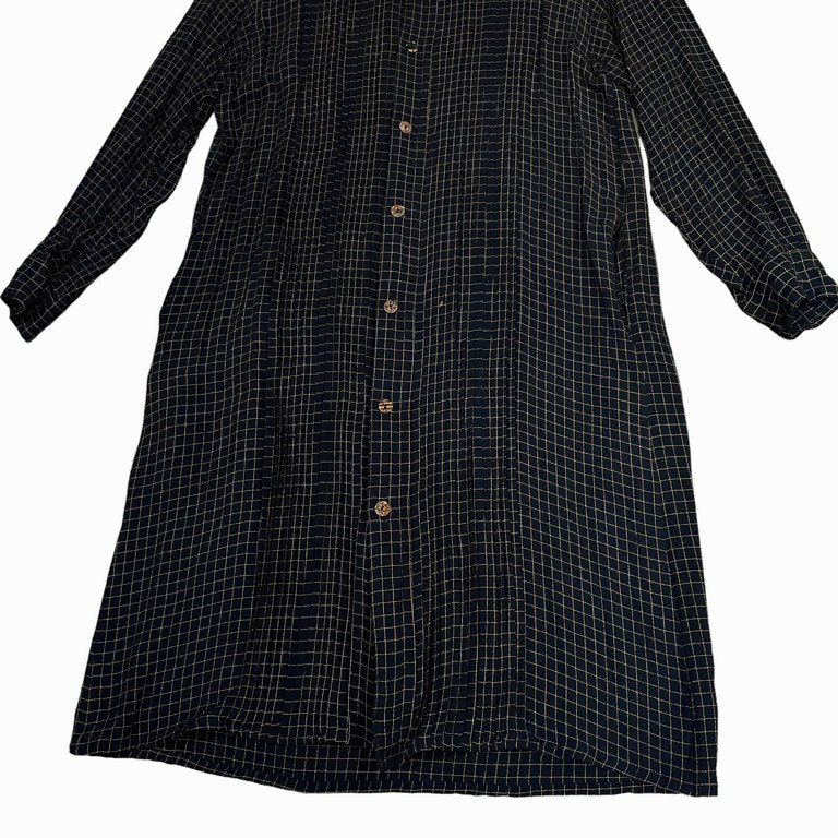 Jean Paul GAULTIER HOMME 95SS レーヨンアセテートジョーゼットフロントプリーツオープンカラーロングシャツ Archive 90s JPG ピンタック ブラウス パジャマシャツ コート ジャンポールゴルチエ オム ゴルチェ メンズ