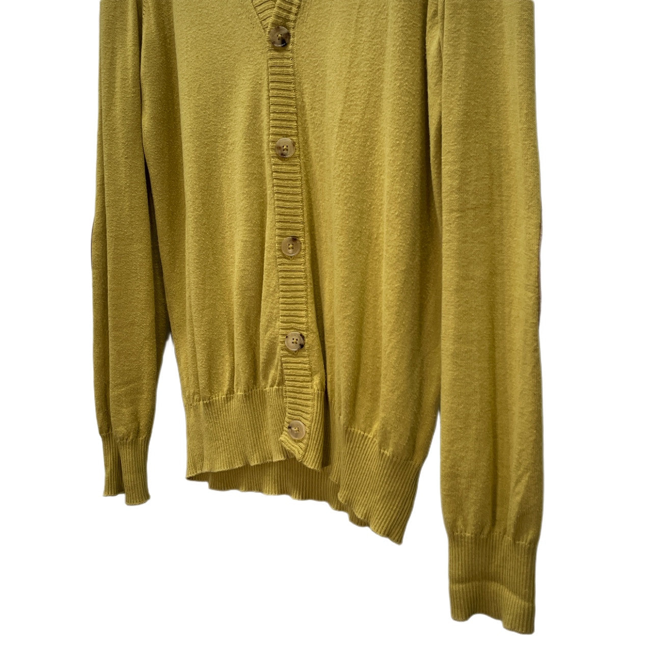 Maison Margiela 14 16SS カウレザーエルボーパッチコットンウールニットカーディガン セーター トップス メゾンマルジェラ メンズ