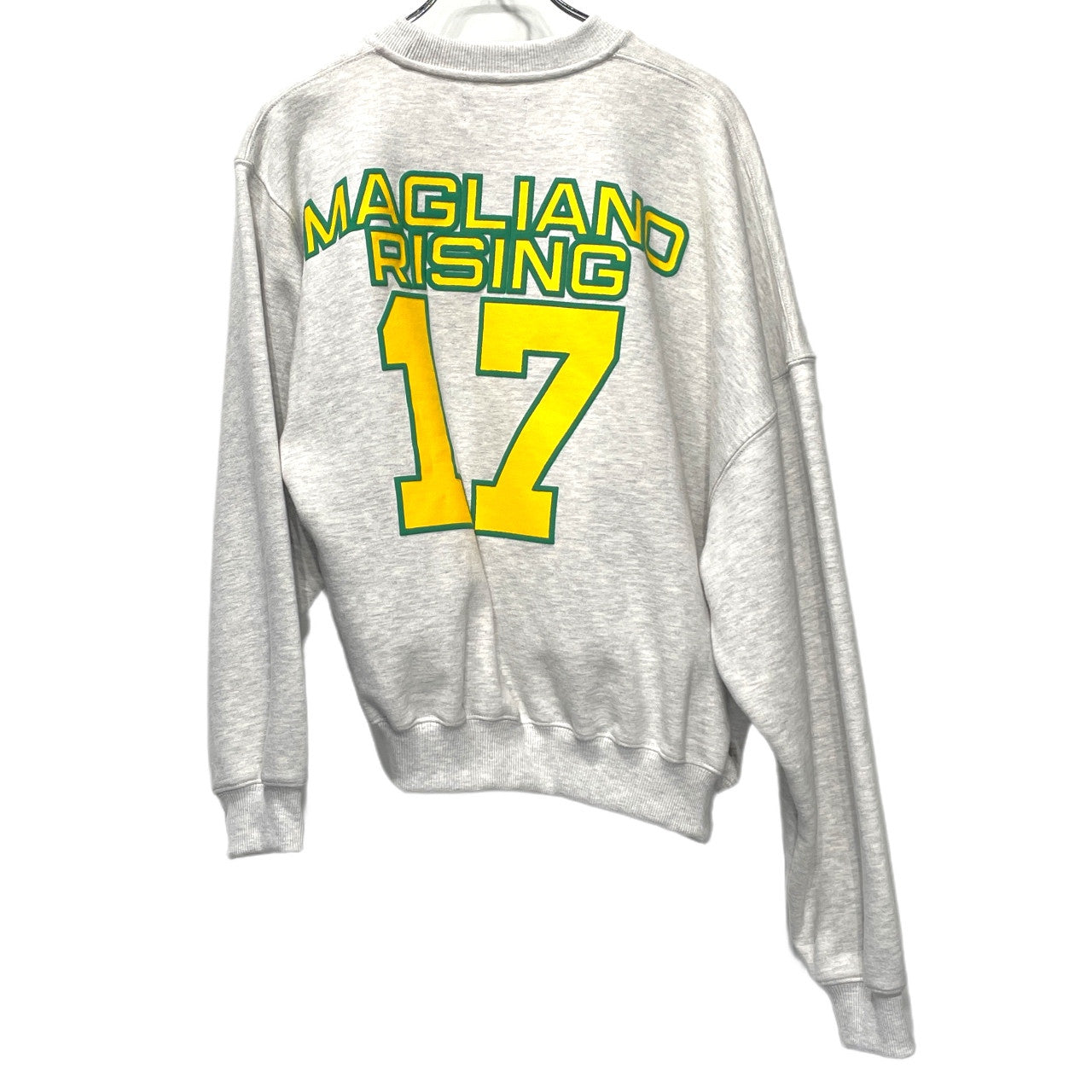 MAGLIANO 24AW Crew Neck Sweat ナンバリングプリントアシンメトリースウェットシャツ トレーナー 裏起毛 トップス マリアーノ メンズ