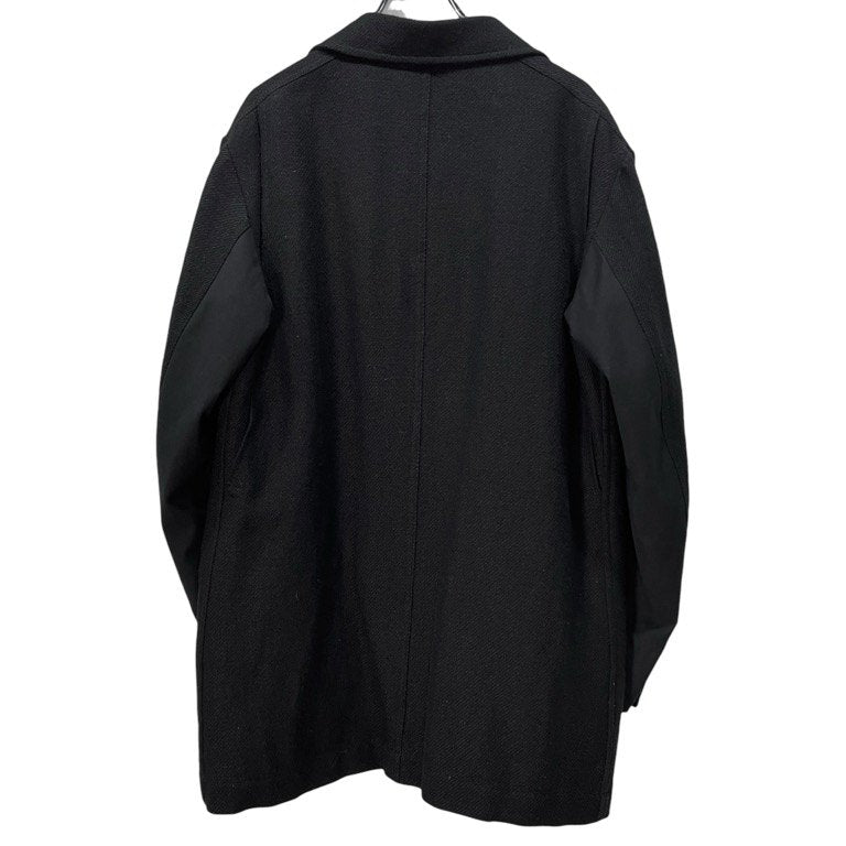 Y's for men リネンウールツイード切替ハーフコート ジャケット ブルゾン アウター Archive Yohji Yamamoto Pour Homme ヨウジヤマモトプールオム ワイズフォーメン メンズ