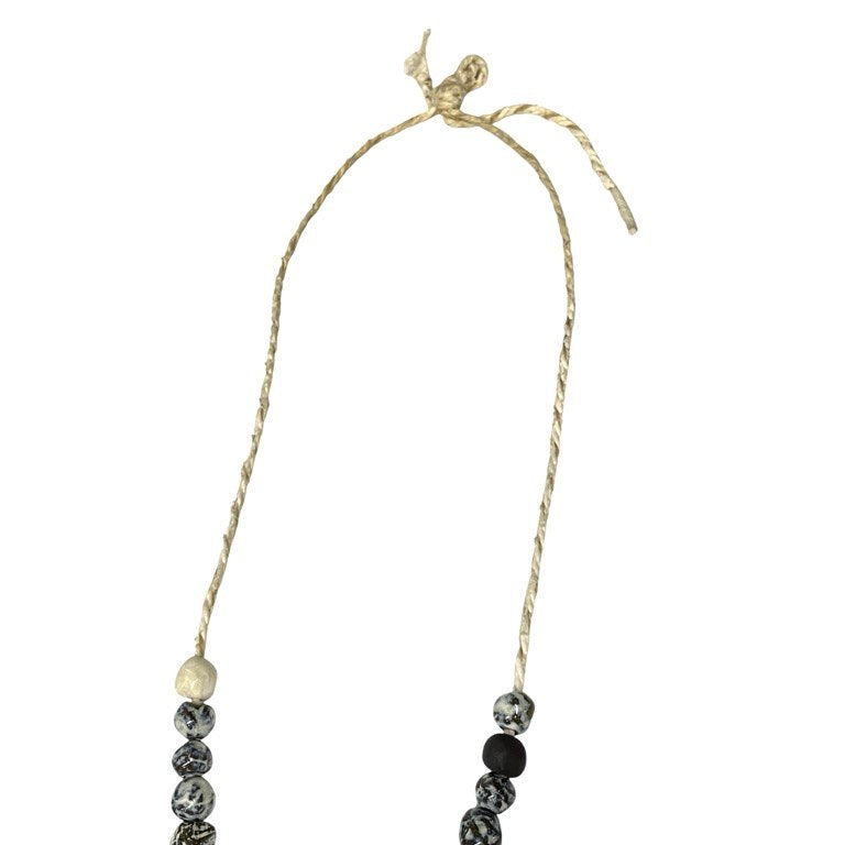 tomo kishida 裂き織コード陶器ネックレス アクセサリー トモキシダ メンズ レディース ユニセックス