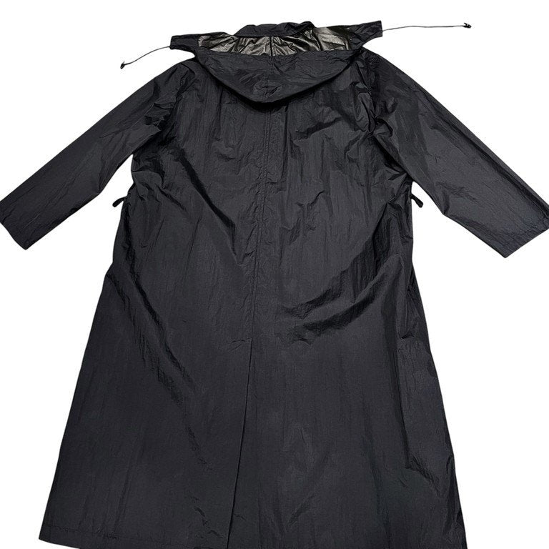 Yohji Yamamoto Pour Homme 91AW 6.1 THE MEN ナイロンタフタステンカラーフーデッドロングコート Archive 90s ベルト フード ジャケット ブルゾン アウター ヨウジヤマモトプールオム メンズ