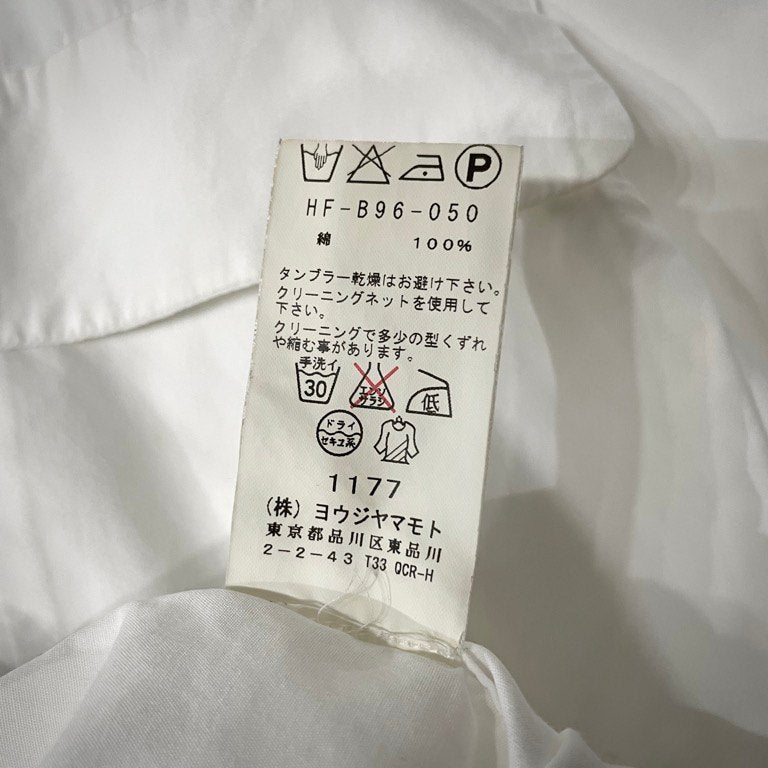 Yohji Yamamoto COSTUME D'HOMME 14AW コットンブロードダブルポケットオープンカラースクエアカットシャツ ブラウス 開襟 トップス Pour Homme ヨウジヤマモト コスチュームドオム メンズ