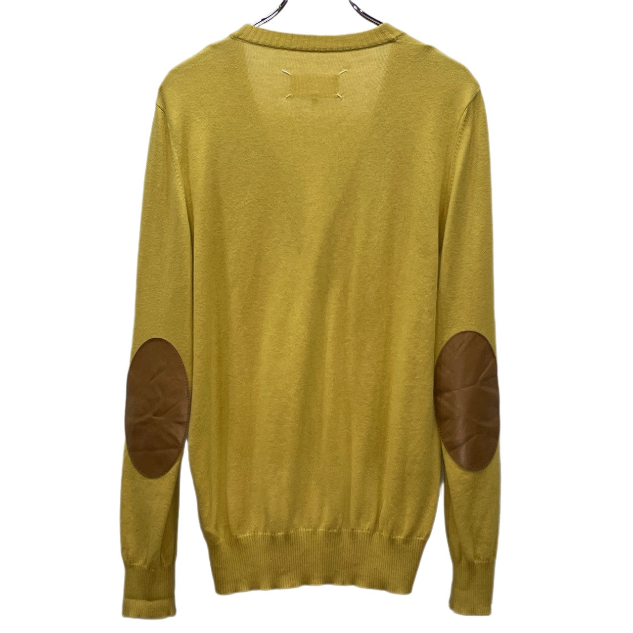 Maison Margiela 14 16SS カウレザーエルボーパッチコットンウールニットカーディガン セーター トップス メゾンマルジェラ メンズ