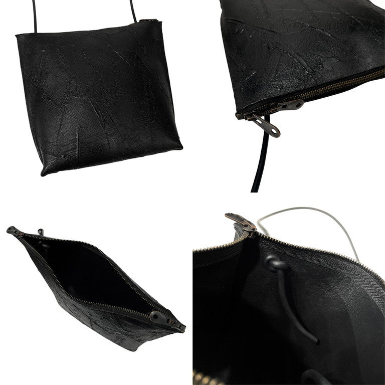 Kagari Yusuke 黒壁 クギブクロ カウレザーパテコーティング電線ストラップショルダーバッグ 鞄 カバン カガリユウスケ メンズ レディース ユニセックス