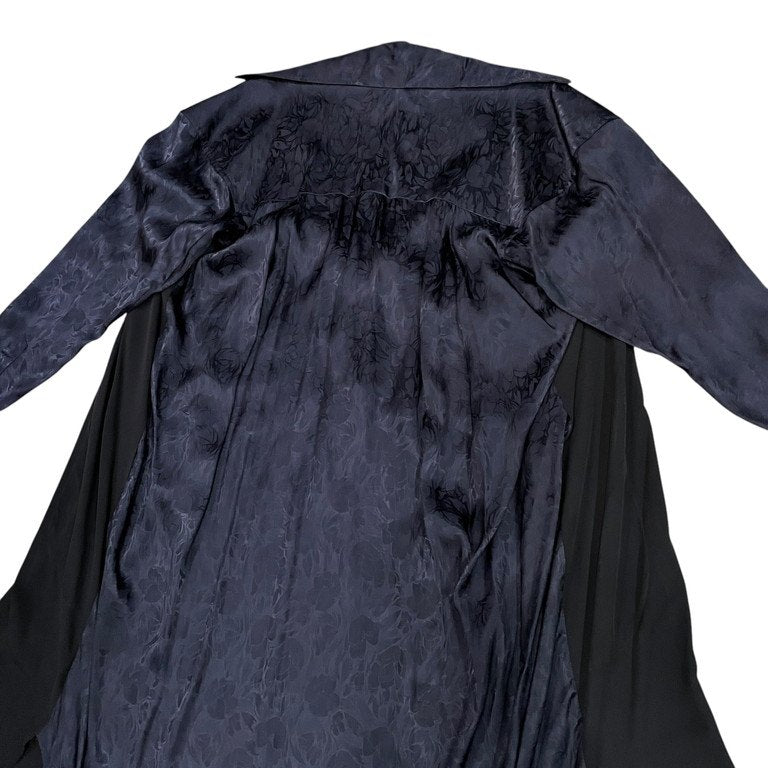 Andreas Kronthaler for Vivienne Westwood 21AW 花柄ジャカード切替ネックドローストリングシャーリングシルクロングワンピース 国内極少入荷 レア アンドレアスクロンターラー フォー ヴィヴィアンウエストウッド レディース