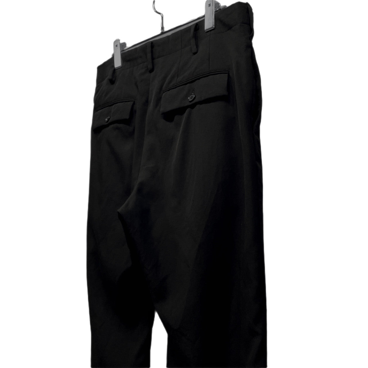 Yohji Yamamoto Pour Homme ウールギャバジン脇テープノータックテーパードパンツ サイドライン 側章 Archive 00s ボトムス ヨウジヤマモトプールオム メンズ