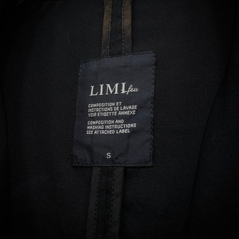 LIMI feu ウールギャバジンショールカラー1Bショートテーラードジャケット ブレザー ブルゾン コート アウター Yohji Yamamoto Femme リミフゥ ヨウジヤマモト レディース