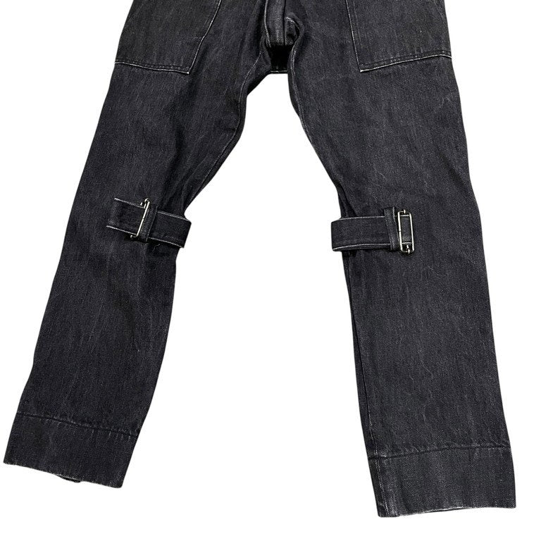 Vivienne Westwood MAN ブラックデニムバムフラップボンテージパンツ Archive ボトムス ジップ ヴィヴィアンウエストウッド マン メンズ