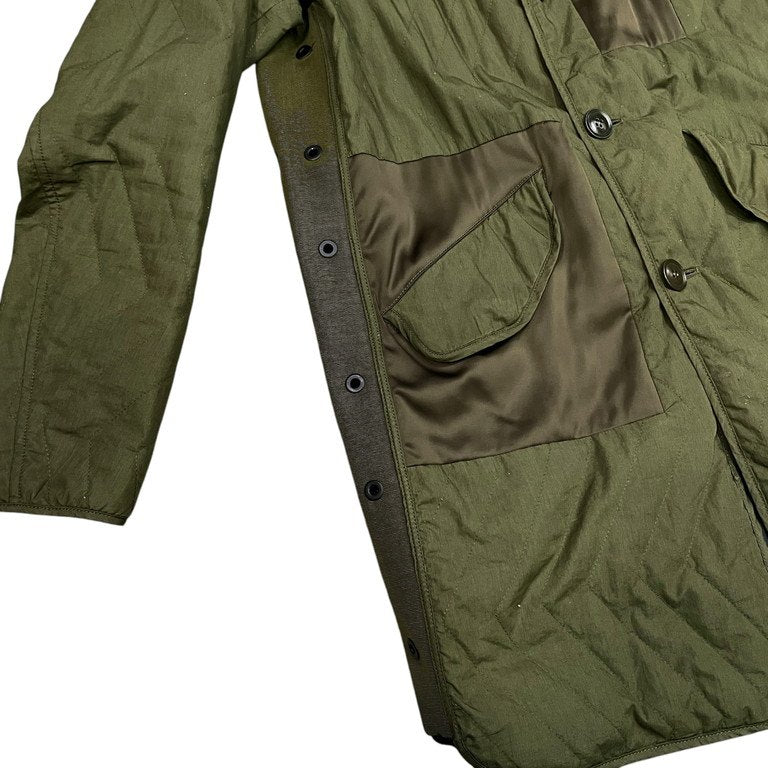 OAMC Quilted Insert Coat キルティングパッチワーク中綿ノーカラーロングコート ジャケット ブルゾン アウター 定価127,380円 Original Artifacts Made Current オーエーエムシー メンズ