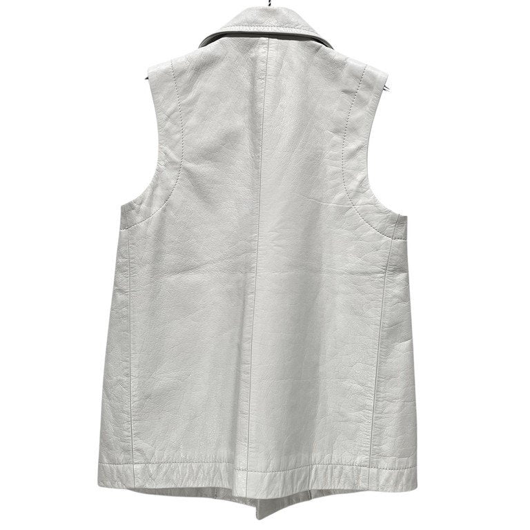 LIMI feu カウレザーベスト ノースリーブジャケット ライダース ブルゾン コート アウター Yohji Yamamoto リミフゥ ヨウジヤマモト レディース