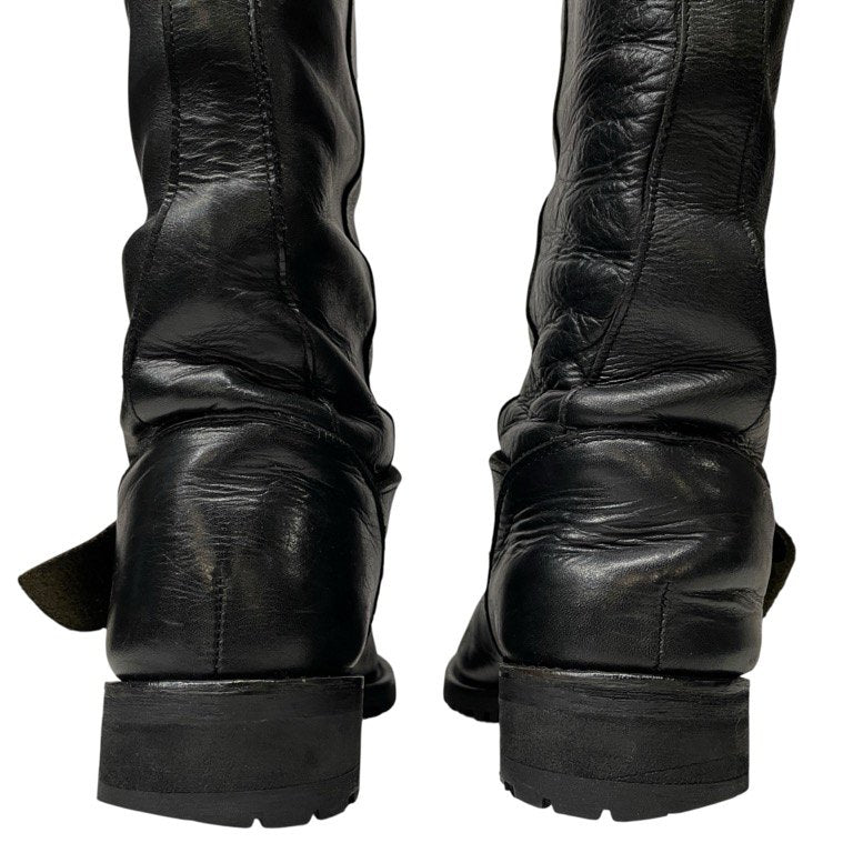 LIMI feu カーフレザーロングエンジニアブーツ ベルト シューズ 靴 クツ Yohji Yamamoto リミフゥ ヨウジヤマモト レディース