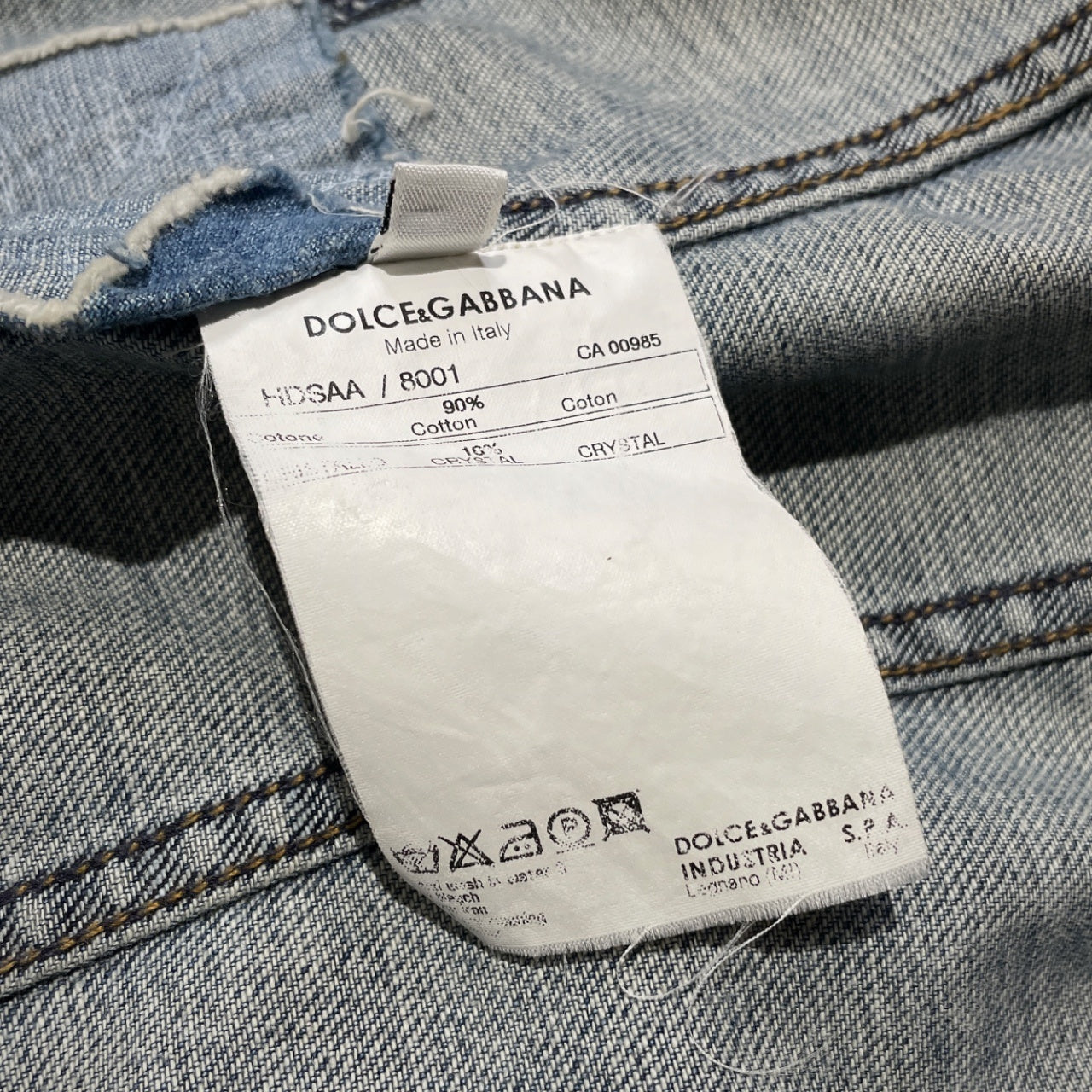 DOLCE&GABBANA DOLCE&GABBANA VINTAGE ラインストーンデニムジャケット